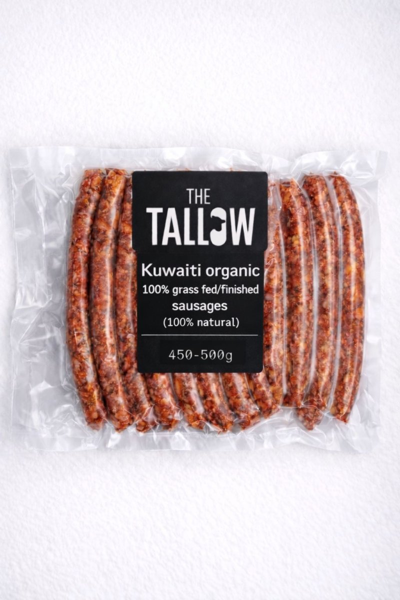 Kuwaiti organic grass fed sausages 450g - 500g - The tallow