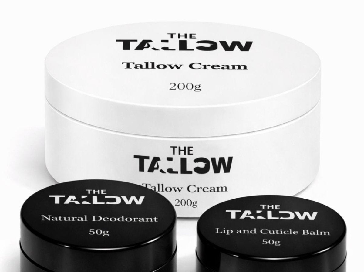 Tallow lotion , Natural deodorant & Tallow lips balm - The tallow