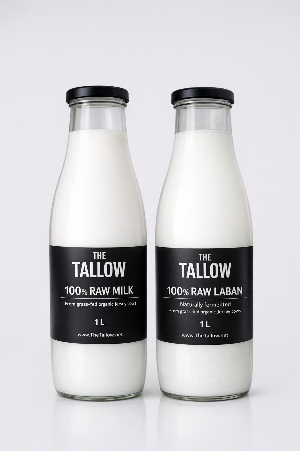 Raw Milk 1L & Raw Laban 1L Bundle | The Tallow Kuwait