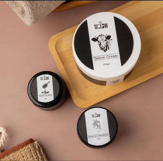 Tallow lotion , Natural deodorant & Tallow lips balm