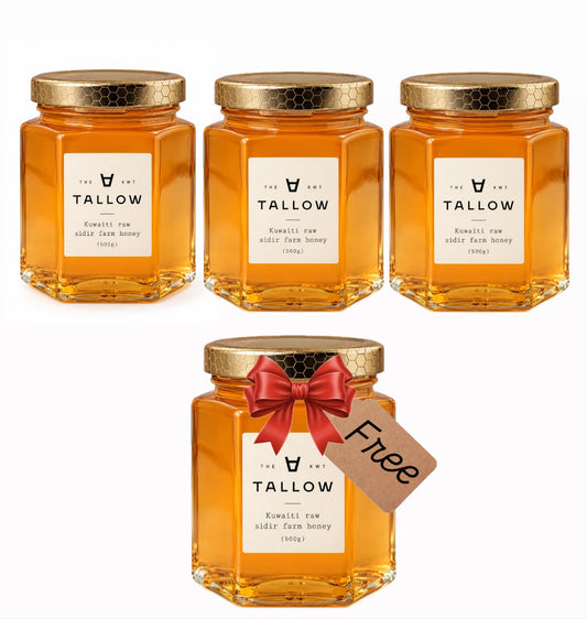 Organic Raw Kuwaiti Sidir Honey 500g x4 value offer
