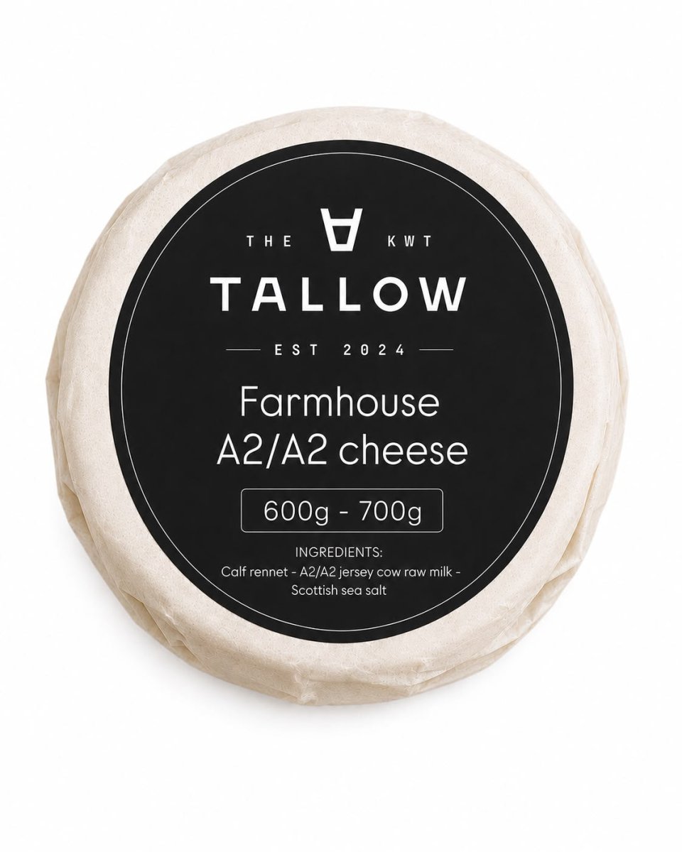 Farmhouse A2/A2 organic jersey raw cheese 600g-700g - The Tallow