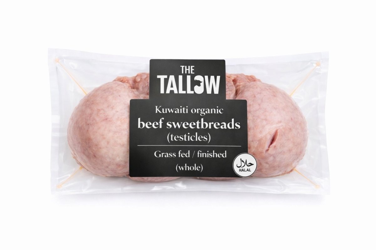 Kuwaiti Organic beef sweetbread (testicles) grass fed finished - The tallow