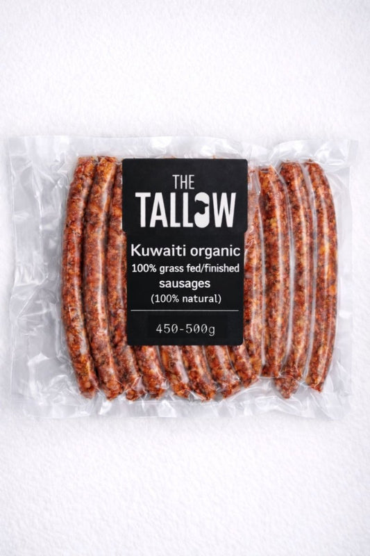 Kuwaiti organic grass fed sausages 450g - 500g - The tallow