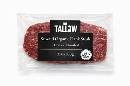 Kuwaiti Organic Grass Fed/Finished Flank steak 250 - 300g - The tallow