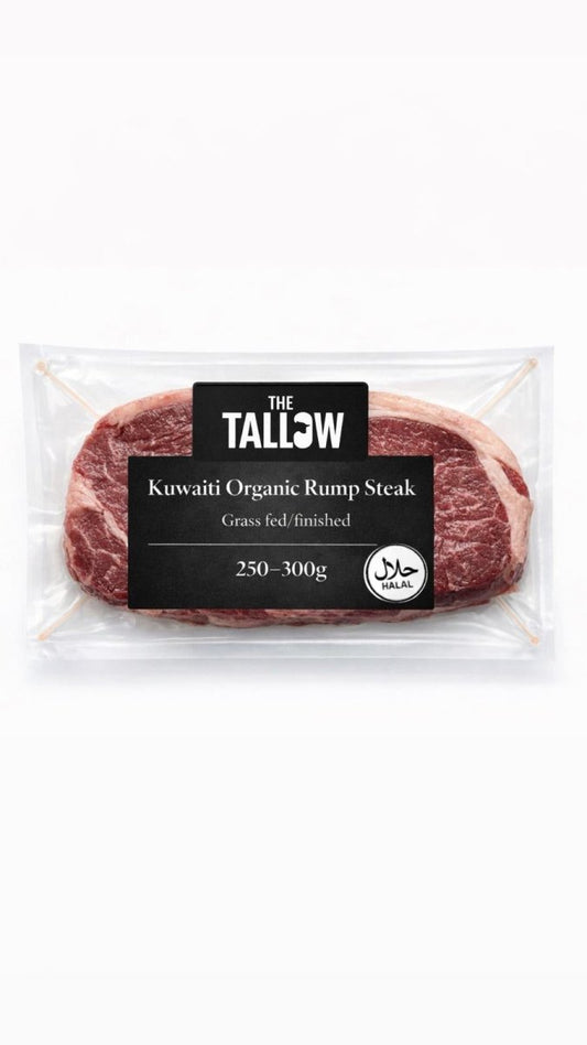 Kuwaiti Organic Grass Fed/Finished Rump steak 250 - 300g - The tallow