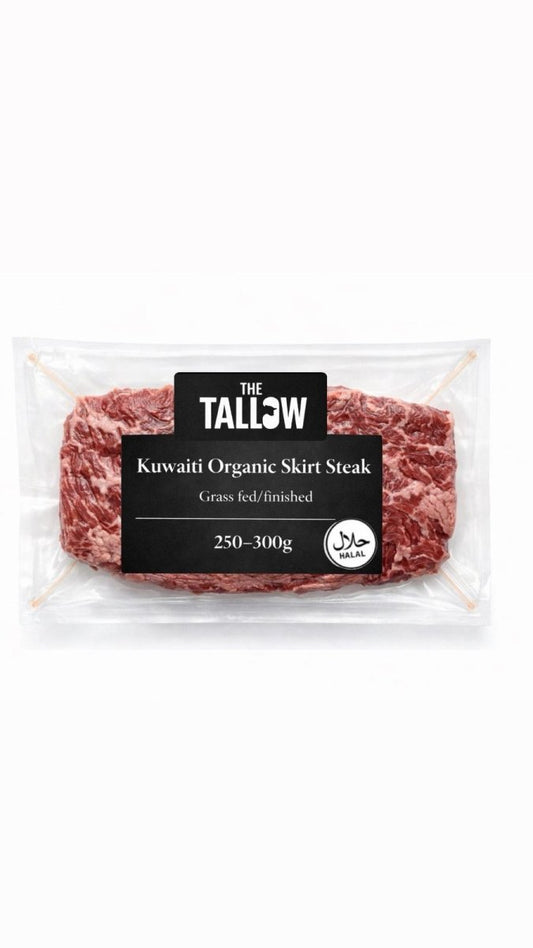 Kuwaiti Organic Grass Fed/Finished Skirt steak 250 - 300g - The tallow
