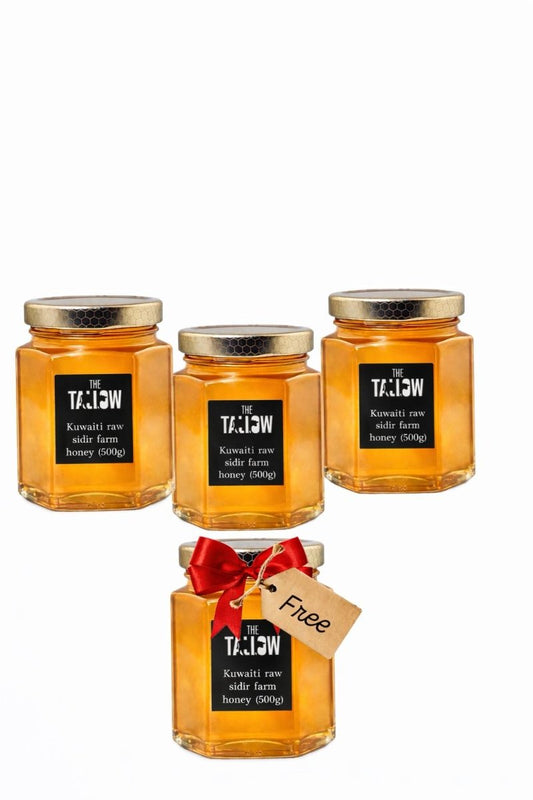Organic Raw Kuwaiti Sidir Honey 500g x4 value offer - The tallow