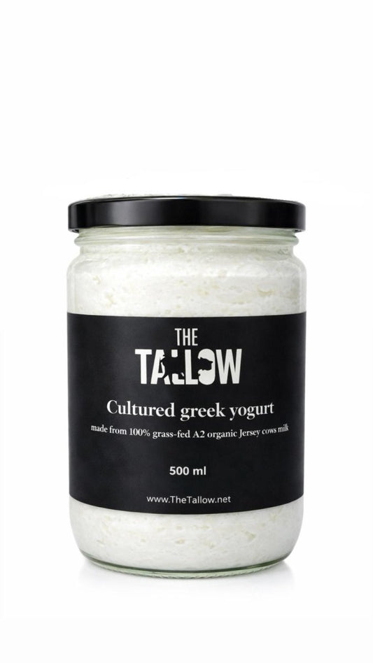 Raw Cultured Greek Yogurt 500ML - The tallow